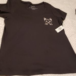 Dark gray Torrid cat tee